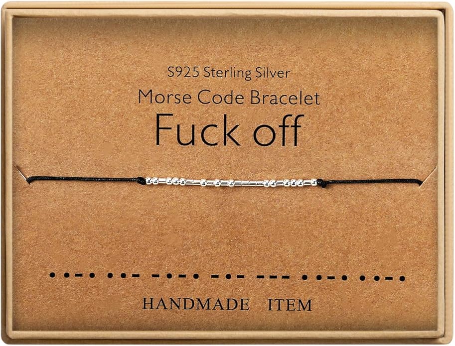 Fuck Off Morse Code Bracelet – Funny gag gift product image