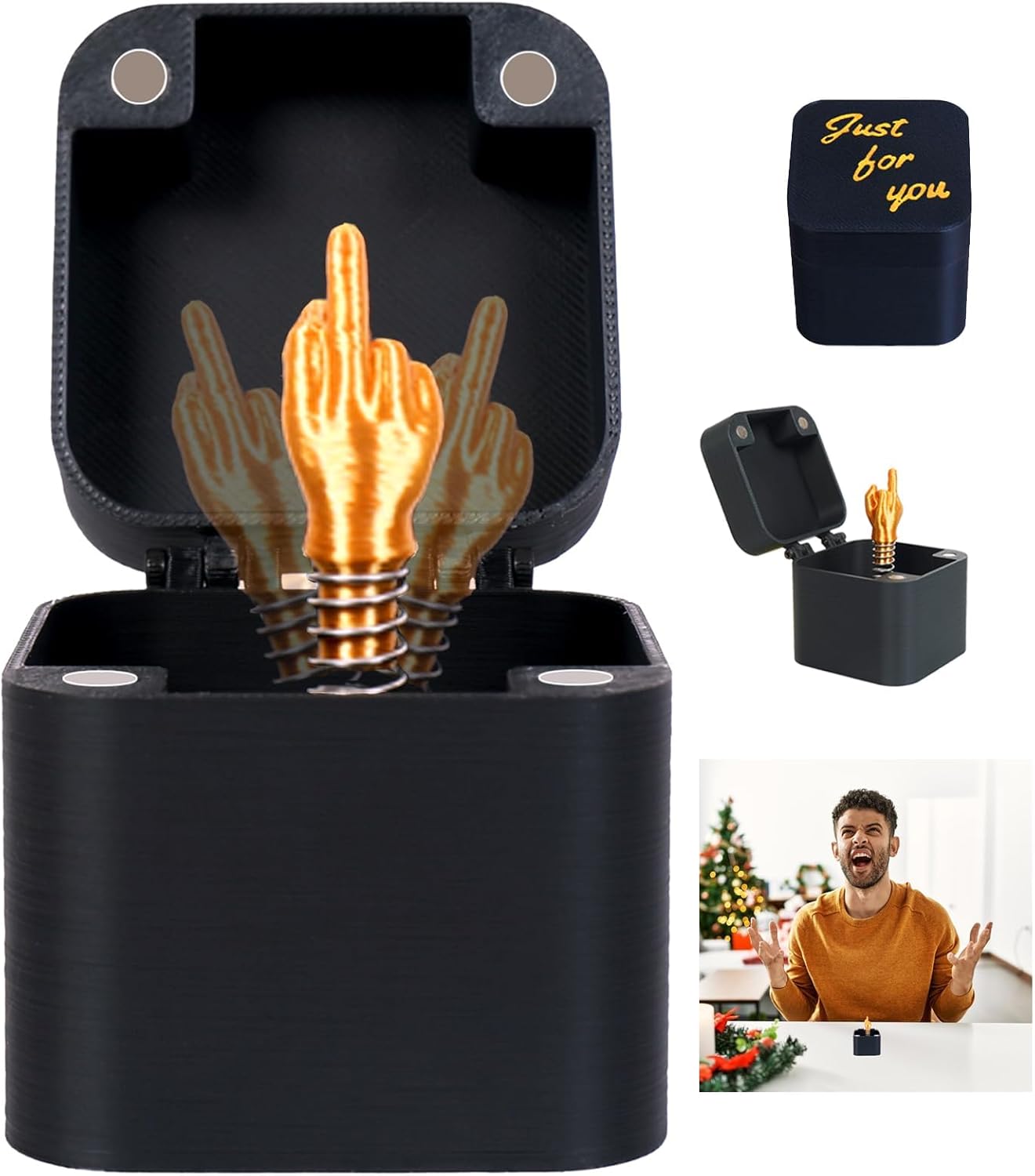 Middle Finger in a Box – Funny gag gift product image