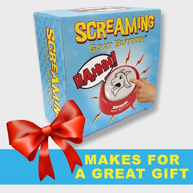 Screaming Goat Button – Funny gag gift product image