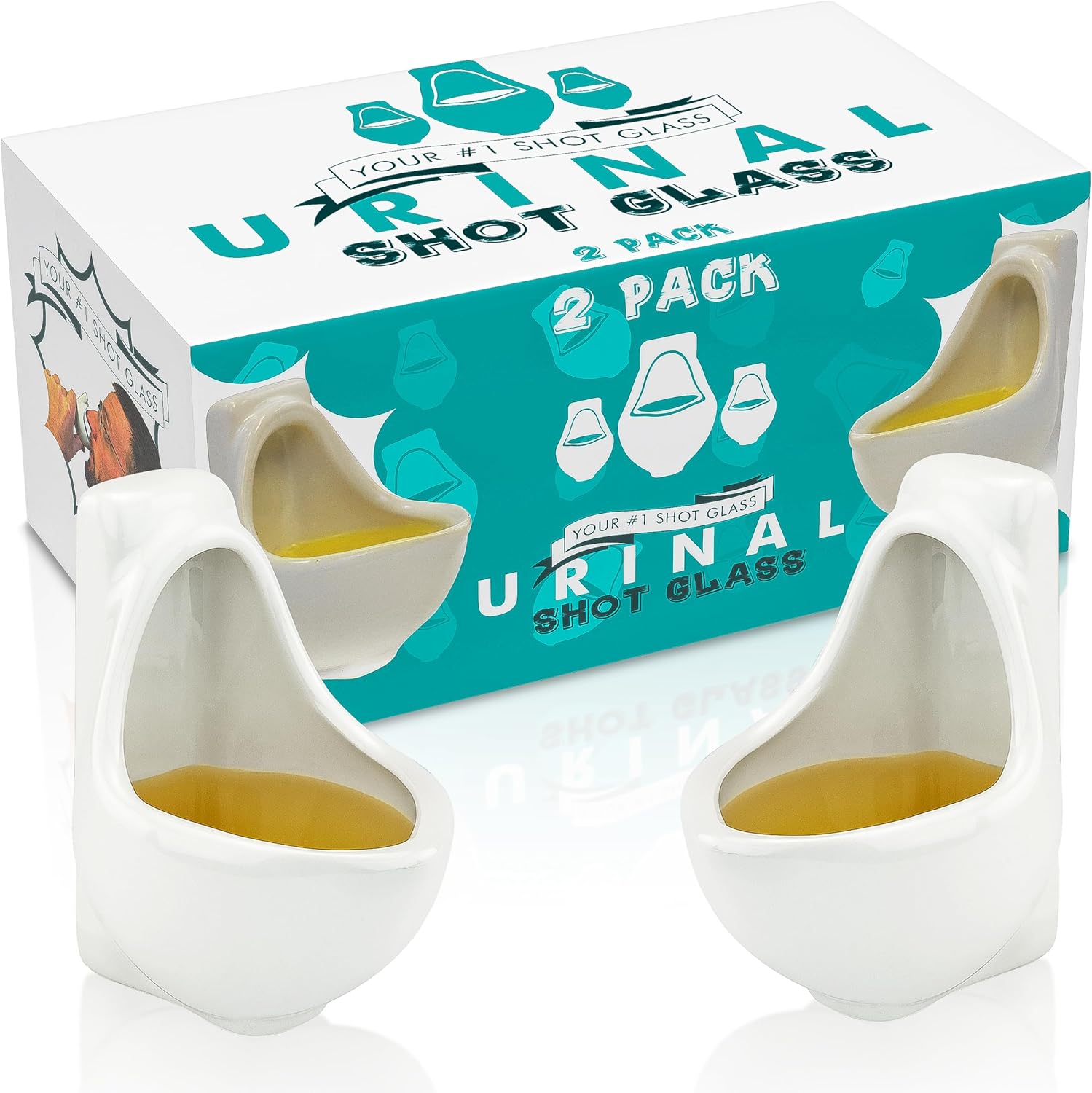 Urinal Shot Glasses – Funny gag gift product image